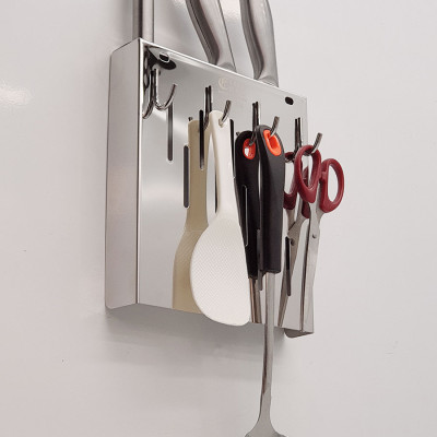 Kệ cài dao - muỗng Inox SUS 304 Eurolife EL-K6 (Trắng - bạc)