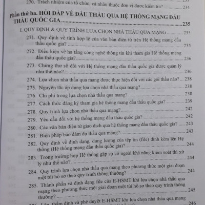Sổ Tay Tra Cứu Nghiệp Vụ Đấu Thầu - 382 Câu Hỏi Đáp Tình Huống Về Đấu Thầu Qua Mạng Chào Hàng Cạnh Tranh