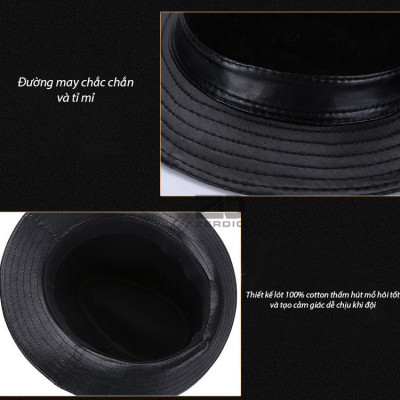 Mũ Phớt Nam, Nón Cao Bồi Da Cừu Thật Cao Cấp MP039