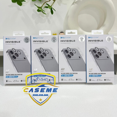 Dán Cường Lực Camera Dành Cho iPhone 17 Pro, iPhone 17 Pro Max Kuzoom – Viền Nhôm Bảo Vệ - Hàng Chính Hãng
