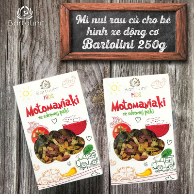 Mì nui rau củ cho bé hình xe động cơ Bartolini 250g