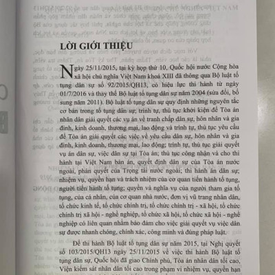 Chỉ dẫn tra cứu, áp dụng Bộ luật tố tụng dân sự năm 2015