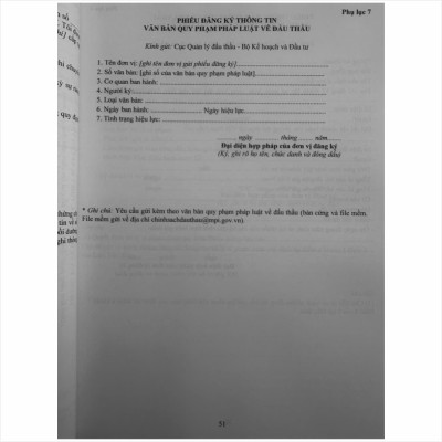 Sách Hướng Dẫn Cung Cấp, Đăng Tải Thông Tin về Lựa chọn Nhà Thầu và Mẫu Hồ Sơ Đấu Thầu Trên Hệ Thống Mạng Đấu Thầu Quốc Gia (Quyển 1) (V2511D)