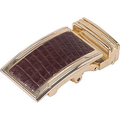 Đầu Khóa Da Cá Sấu 4 Phân Đầu Vàng Huy Hoàng HT9222 - Nâu Đất