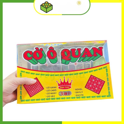 Cờ Ô Quan Hộp Giấy Lớn 5 Trong 1 - Cờ Ô Quan - Cờ Gánh - Cờ Caro - Cờ Vây - Cờ Nhảy Trò Chơi Trí Tuệ
