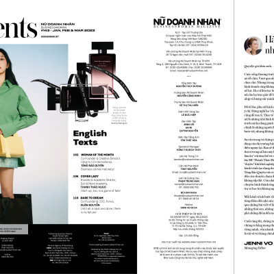 Tạp chí NỮ DOANH NHÂN số 143 phát hành tháng 01,02,03/2023