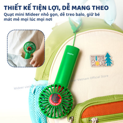 Quạt cầm tay mini tích điện cho bé Mideer Portable Silence Fan