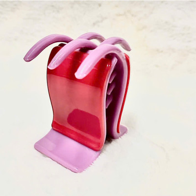 Kẹp tóc càng cua 2 lớp giá rẻ - kẹp tóc màu đỏ 2 lớp