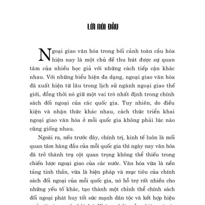 Ngoại giao văn hóa Mỹ trong hai thập niên đầu thế kỷ XXI (bản in 2024)