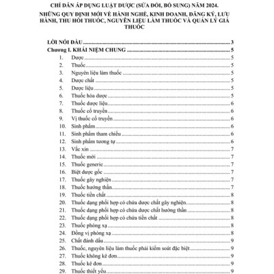 Chỉ Dẫn Áp Dụng Luật Dược sđ, bs 2024 – Những Quy Định Mới Về Hành Nghề, Kinh Doanh, Đăng Ký, Lưu Hành, Thu Hồi Thuốc, Nguyên Liệu Làm Thuốc Và Quản Lý Giá Thuốc (V2551T)