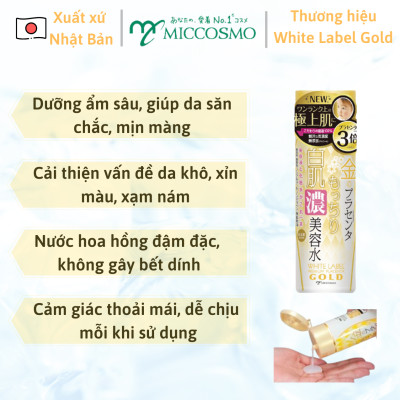 [DƯỠNG TRẮNG TOÀN DIỆN] Combo Bộ Sản Phẩm Dưỡng Da Cao Cấp Nhau Thai Nhật Bản MICCOSMO White Label Gold (Nước Hoa Hồng, Gel Tẩy Trang, Kem Dưỡng, Kem Mắt - CB09)