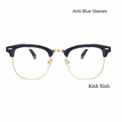 Kính Mắt Chống Ánh Sáng Xanh Bức Xạ Nửa Viền Gọng Nhựa Thời Trang