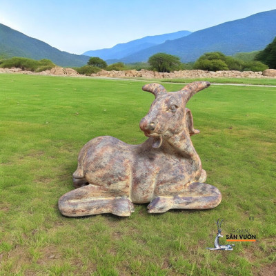 Tượng Gốm Hình Con Dê Goat