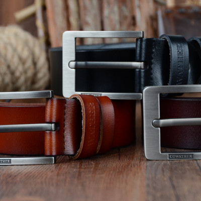 Thắt Lưng Da Bò Chính hãng COWATHER XF004 Đen