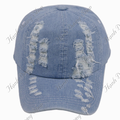 Nón jean bụi, mũ lưỡi trai jean, nón kết jean rách thời trang cá tính nhiều màu phù hợp cả nam và nữ