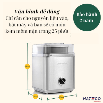 [Hàng Chính Hãng] Máy làm kem và sữa chua 2 trong 1 Cuisinart ICE-30BCHK 2L