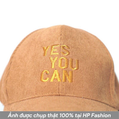 Mũ lưỡi trai ️ Nón kết thêu chữ Yes You Can phong cách Ulzzang form unisex nam nữ N06