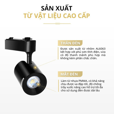 Đèn Rọi ray, Đèn chiếu điểm Spotlight Panasonic Công suất 7W Loại Gắn thanh ray và Loại Gắn trần
