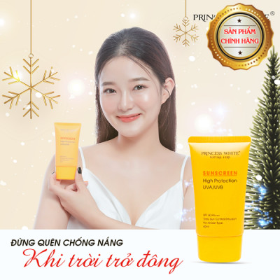 Kem Chống Nắng Princess White Sunscreen SPF50 PA+++ 60ml Ngăn Tia UV