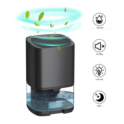 Máy hút ẩm mini H2102 để bàn, hạn chế ẩm mốc khử khuẩn bảo vệ sức khỏe gia đình, dung tích 1000ml - Hàng nhập khẩu