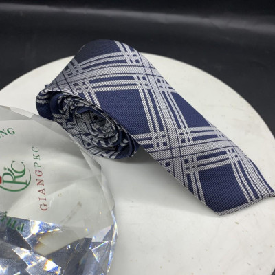 Cà vạt xanh  đen  kẻ nhiều họa tiết tùy chọn lịch lãm 6cm cho nam Giangpkc