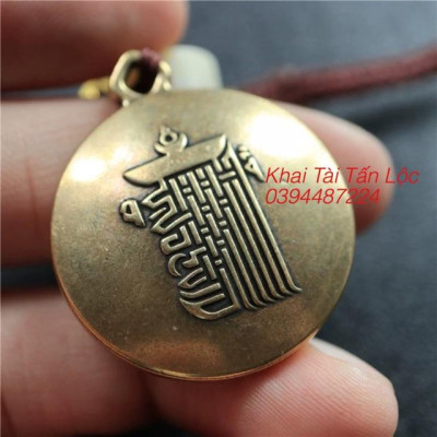 Móc khoá Văn Thù Cửu Cung Bát Quái và chủng tự KALACHAKRA hoá giải thái tuế , tam tai