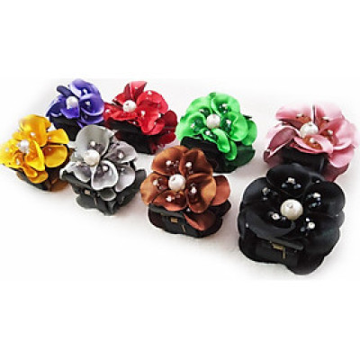 Kẹp tóc hoa đính pha lê ngọc