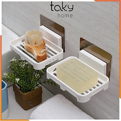 Kệ Dán Tường Để Xà Bông Tắm, Xà Bông Luôn Khô Ráo, Sạch Sẽ, Kệ Dính Tường