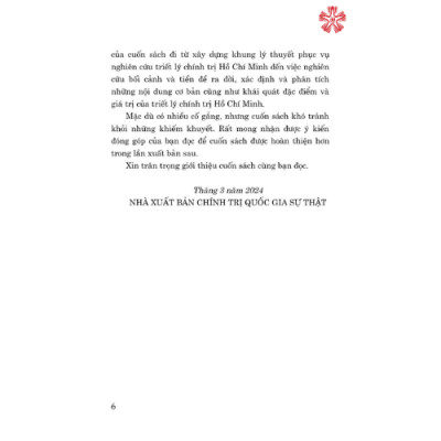 Triết lý chính trị Hồ Chí Minh (bản in 2024)