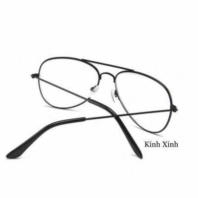 Kính Nam Nữ Thời Trang Dáng Chuồn Phi Công Đi Đường - Tặng Phụ kiện Bao da + Khăn lau cao cấp (ĐEN)