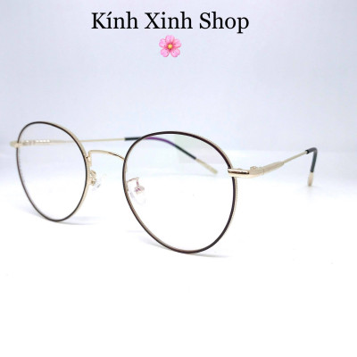 Kính gọng vintage Kim loại Mắt tròn cao cấp (Nhiều màu)