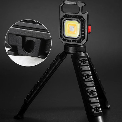 Móc Khóa Đèn Pin Đa Chức Năng Có Chống Nước Tặng Kèm Cáp Sạc - Hàng chính hãng 