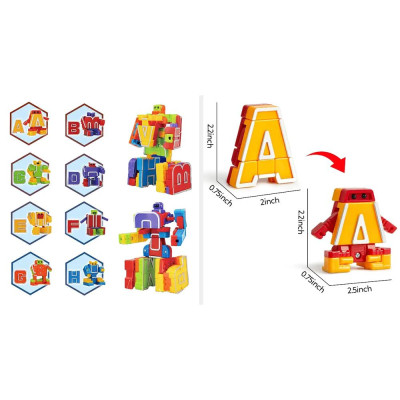 Đồ Chơi Lắp Ráp Biến Hình Robot Chữ Cái M - Cresta DK81239