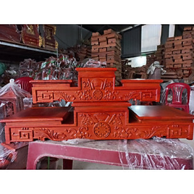 Tam sơn tam cấp kệ để bát hương ,nhang bằng gỗ hương kt mặt vuông 14cm