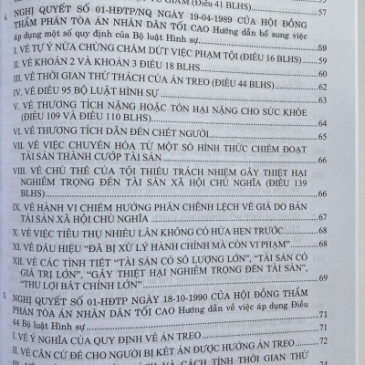 Hệ Thống Các Nghị Quyết Của Hội Đồng Thẩm Phán, TANDTC Về Hình Sự và Tố Tụng Hình Sự Từ năm 1986 đến 2023