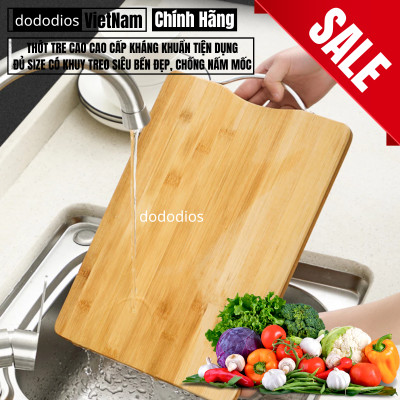 Thớt Tre Kháng Khuẩn Cao Cấp - Có Khuy Treo Chống Nấm Mốc Bền Đẹp Kháng Khuẩn Không Bị Mùn An Toàn Vệ Sinh - Chính hãng dododios