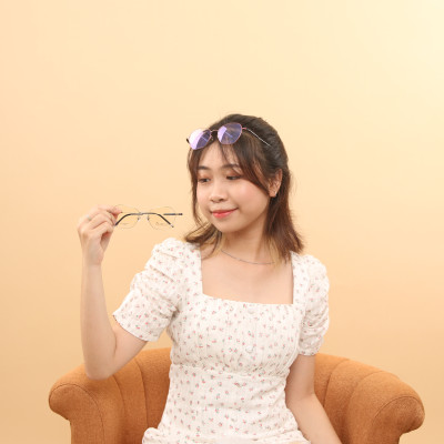 Gọng kính titanium C166 thời trang nam nữ siêu nhẹ siêu bền OURESS