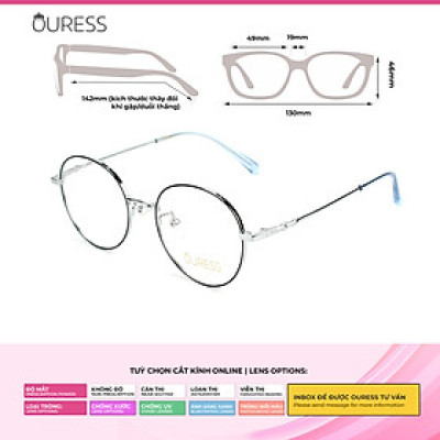 Gọng kính cận 9055 chất liệu titan thời trang mắt kính OURESS nam nữ siêu nhẹ siêu bền