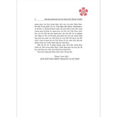 Ứng dụng ngoại giao văn hóa trong thực tiễn một số nước (Giáo trình dành cho sinh viên, học viên ngành ngoại giao)