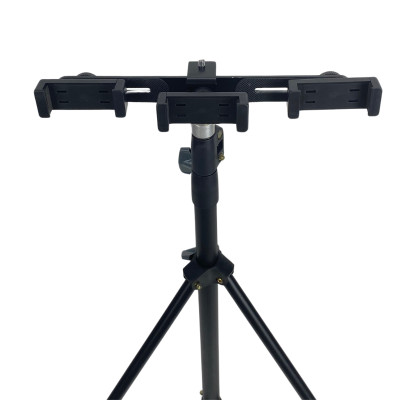 Combo Gậy livestream Cao cấp + Thanh 3 kẹp điện thoại - Phụ kiện gắn được 3 điện thoại để livestream, quay video - Hàng chính hãng