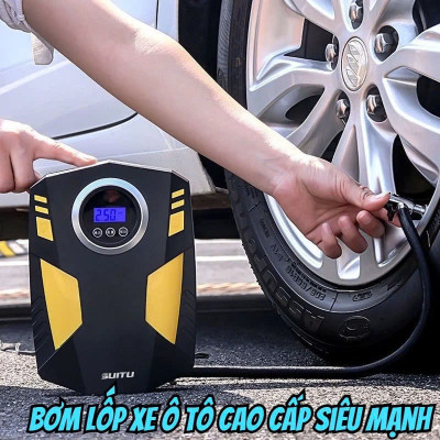 Bơmn Lốp Ô To Xe Mái 12V Thông Minh – Tự Ngắt Khi Đủ Áp, Lõi Đồng Bản Nâng Cấp , VAN VÒI NƯỚC