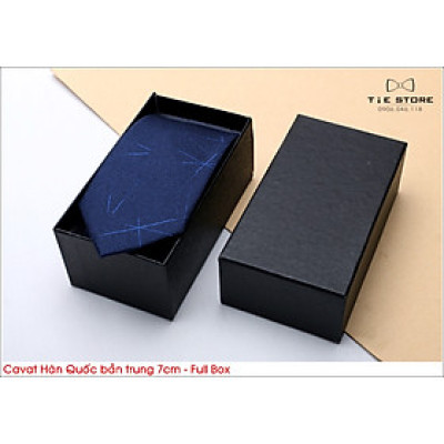 Cavat nam Hàn Quốc cao cấp, Cavat chú rể,MC, công sở bản trung 7cm - Tặng kèm hộp Full box