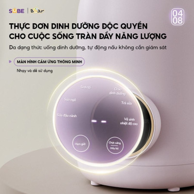 Máy làm sữa hạt Bear 0,6L SB-SH06D 0.6L 500W (Bản Quốc Tế) - Hàng chính hãng