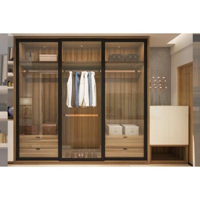 Tủ quần áo cánh kính khung nhôm hiện đại cánh lùa TAK09 ( giá mét vuông tủ) - Nội thất lắp ráp Viễn Đông Adv