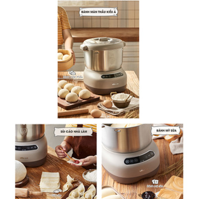 Máy Trộn Bột Ủ Bột Lên Men Tự Động BEAR HMJ-A70C1 Chống Dính Dung Tích 7 Lít Công Suất 250 W - Hàng Chính Hãng
