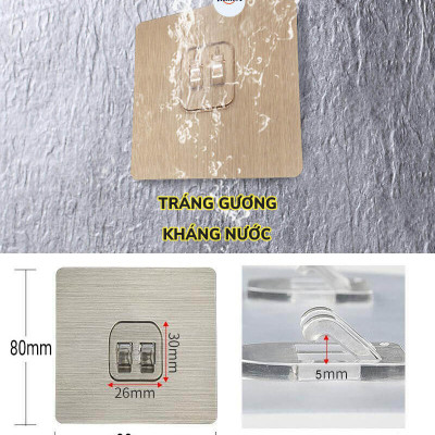 Miếng Dán Thay Thế Kệ Góc Tường Inox 14x6CM Dự Phòng Kệ Tam Giác Tròn Móc Treo Đồ Nặng Siêu Dính
