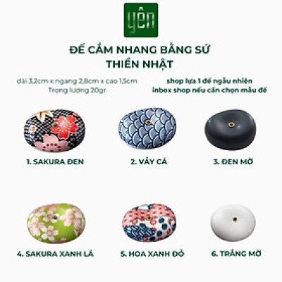 Đế Cắm Nhang Thảo Mộc Bằng Gốm Sứ Yên Tối Giản Dùng Thiền, Yoga Dâng Hương Trang Trí Thư Giãn