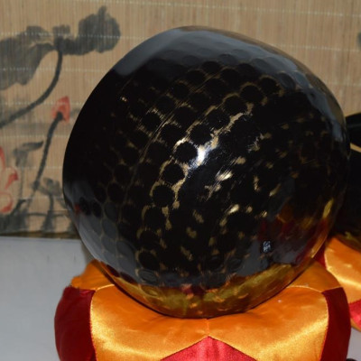 Chuông đồng sơn đen vân lục giác 7inch