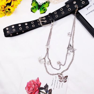 Chuỗi xích móc đai quần mix cánh bướm độc đáo