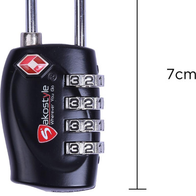 Ổ Khóa Hành Lý Mật Khẩu Khóa Số TSA SAKOS YLA006